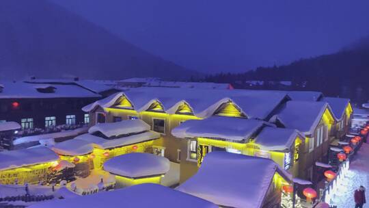 中国雪乡小镇雪景