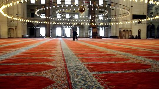 穆斯林清真寺大堂视频素材模板下载