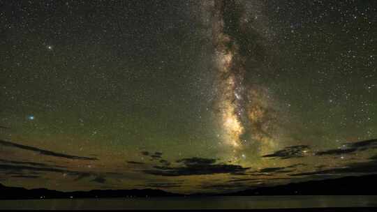 西藏当惹雍错英仙座流星雨绝美星空湖泊延时