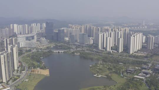 4k航拍广州增城知识城视频素材模板下载