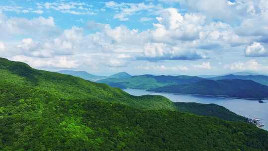 【合集】吉林春夏季松花湖航拍自然风景