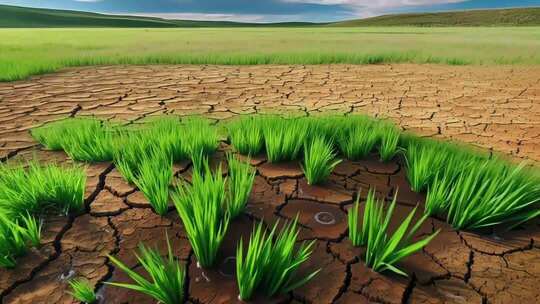 万物复苏 干枯到绿地