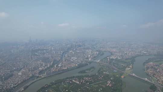 高空航拍东莞城区