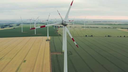 中欧背景下用于发电的一组风力涡轮机