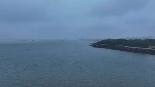 海南龙港海滩航拍