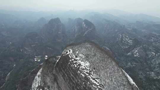 广西桂林资源八角寨雪景