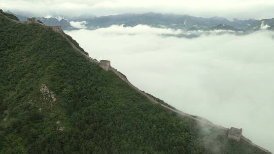 长城大气震撼航拍风光素材