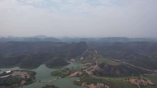 湖南郴州高倚岭风景区丹霞地貌航拍