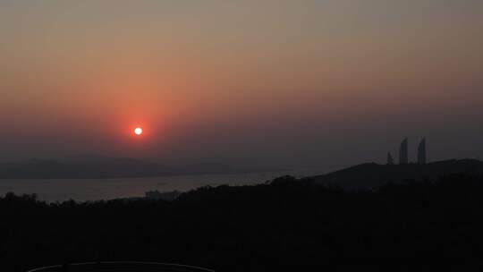 太阳落山 夕阳风景视频素材