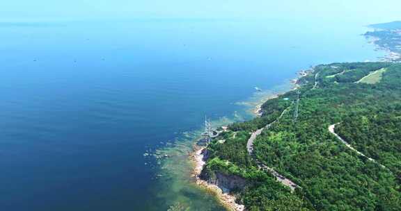 养马岛海边风景航拍