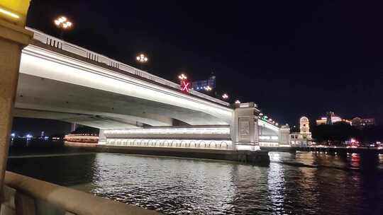 珠江夜景人民桥
