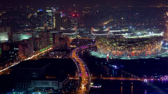 北京国家体育场夜景