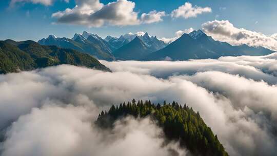 高山云海森林全景