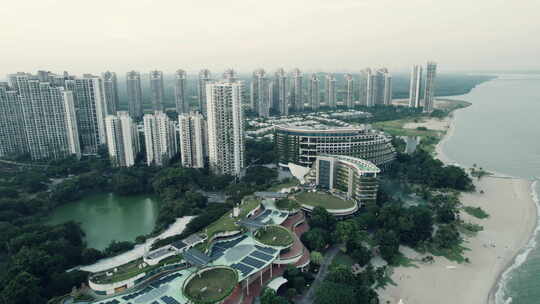 新山海滨森林城市住宅，无人机拍摄