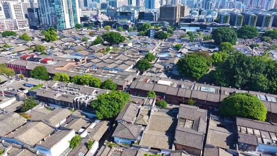 三坊七巷历史文化街区景区航拍景点福州鼓楼