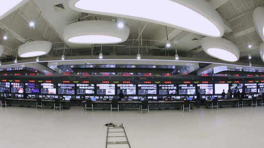 电视台播出监看机房 延时拍摄素材