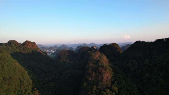 清远英德英西峰林喀斯特日出 山水 山