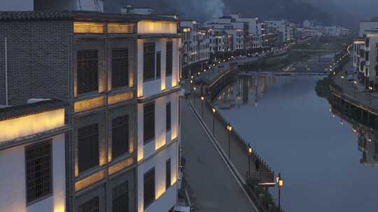 钱排双合村夜景 小城市夜景