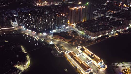 俯瞰南雄城市夜景