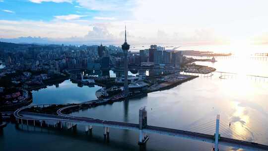 粤港澳大湾区澳门城市风光航拍