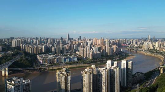 重庆渝中城市建筑风光美景航拍