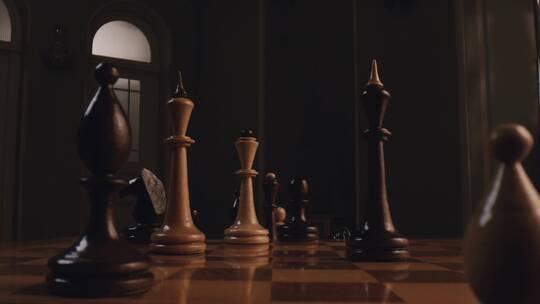 国际象棋滑动拍摄特写视频素材模板下载