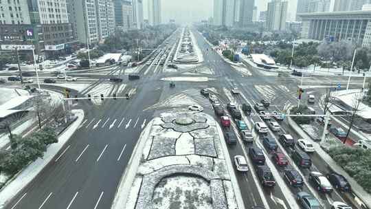 湖南冰冻雨雪天气视频素材模板下载