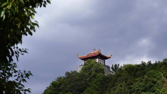 泉州仙公山地藏王菩萨殿地藏殿山顶阁楼风景