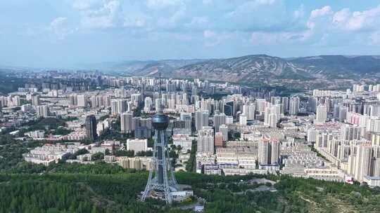 西宁航拍大景视频素材