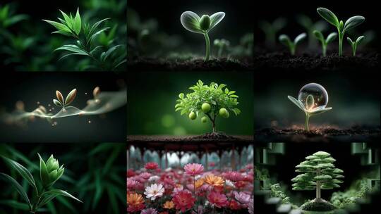 生命的力量破土萌芽茁壮成长高清在线视频素材下载