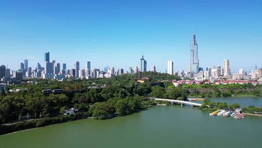 南京市古鸡鸣寺航拍风光