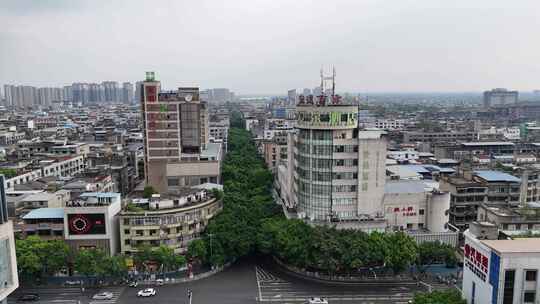 航拍四川眉山小北街