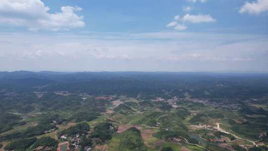 山川丘陵农田农业种植美丽乡村航拍