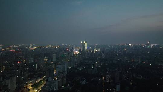 上海徐家汇夜景航拍空镜视频素材模板下载