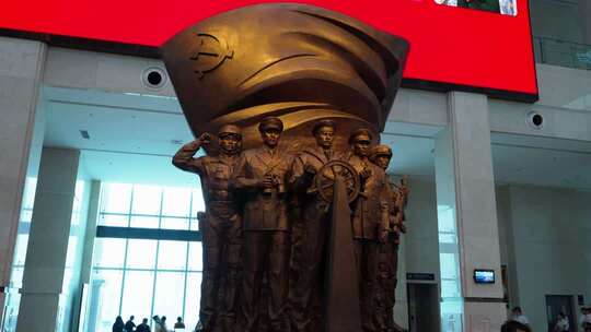 海军博物馆雕塑人民海军忠于党