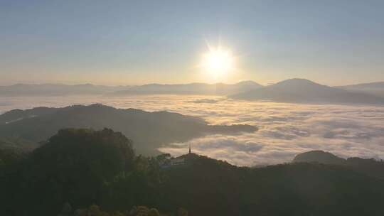 景迈山大金塔云海日出