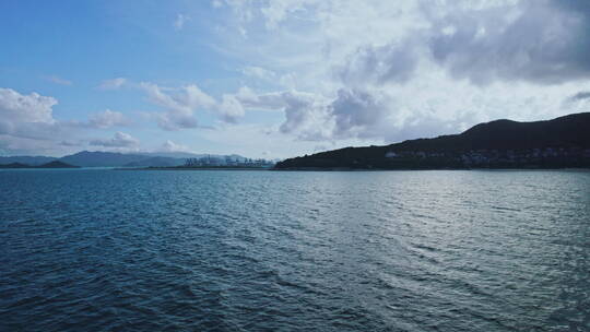4k航拍深圳东部沿海大海美丽风景