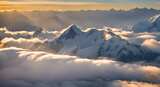 雪山云雾阳光山峰云海日出自然生态环境风景高清在线视频素材下载