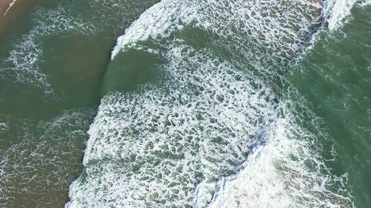 航拍三亚海棠湾海边沙滩浴场