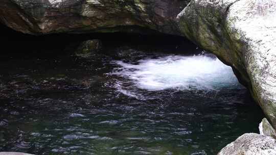 森林流水大自然小溪水瀑布山涧水源泉水山水