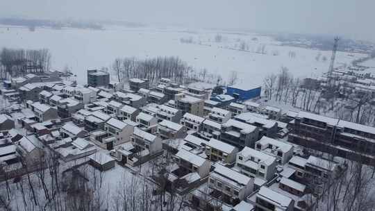 农村雪景