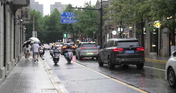 上海浦西马路街景