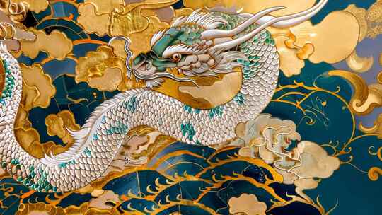 龙蛇神兽 蛇年春节图腾 中国传统过年象征