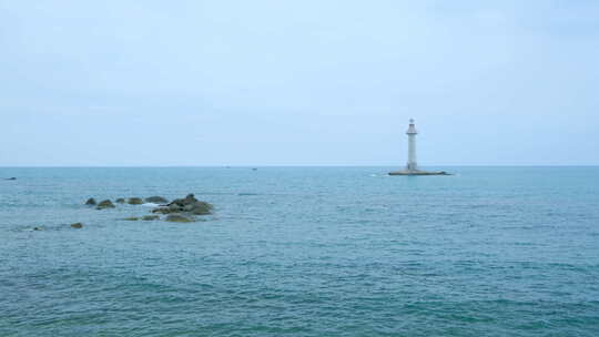 大海 礁石 海边 海景 灯塔