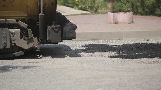 铺路、沥青、道路、压路机