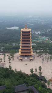 竖版航拍江苏南京牛首山景区