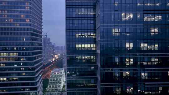 写字楼加班夜景