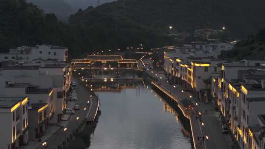 信宜市钱排镇双合村夜景航拍