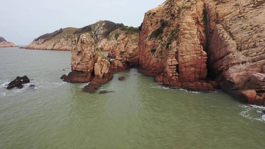 原创 福建宁德霞浦沙滩海岸线自然风光航拍