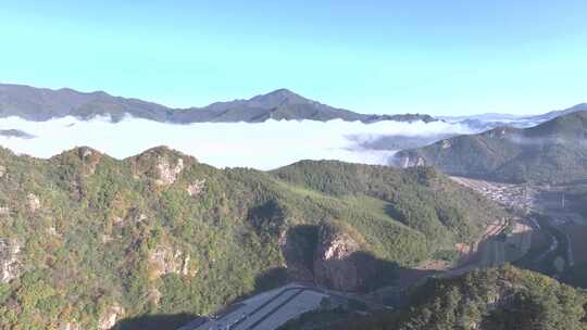 大气4K航拍东北辽宁本溪市老边沟风景区